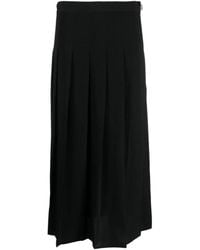 Ralph Lauren - Falda plisada negra de talle alto - Lyst