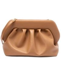 THEMOIRÈ - Braune Clutch Tasche Mit Abnehmbarem Riemen - Lyst