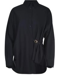 Herno - Overhemden ,Blauw ,Wol Overhemd - Lyst