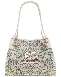 Etro - Tassen ,Veelkleurig ,Leer Libra Medium Schoudertas - Lyst