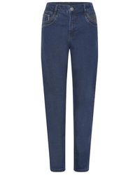 Cro - Jeans ,Blauw ,Katoen Suzanne Broek Met Rits Detail - Lyst