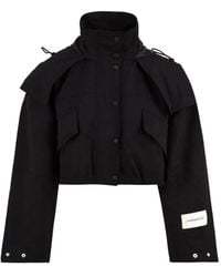 hinnominate - Jassen ,Zwart ,Katoen Full Zip Technical Cotton Jacket - Lyst