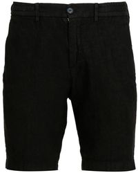 Cruna - Korte Broeken ,Zwart ,Linnen Maui Shorts - Lyst