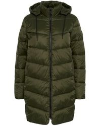 Kaffe - Jassen ,Groen ,Gewatteerde Forest Night-Jas Met Capuchon - Lyst