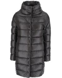 Herno - Jassen ,Grijs ,Nylon Antracietgrijze Donsjas Eivorm - Lyst