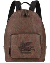 Etro - Tassen ,Bruin ,Katoen Paisley Jacquard Rugzak - Lyst