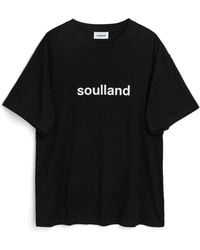Soulland - Tops ,Zwart ,Katoen Ocean T-Shirt - Lyst