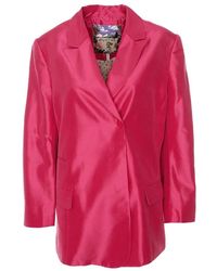 Munthe - Elegante Blazer De Seda Con Solapa Pico, Mujer, Talla - Lyst