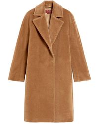 Max Mara - Brauner alpaka wollmantel - Lyst