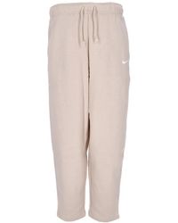 Nike - Fitness ,Wit ,Katoen Essentials Collection Fleece Curve Broek - Lyst