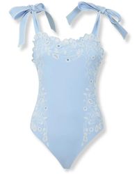 Jonathan Simkhai - Badmode ,Blauw ,Nylon Laurie One-Piece - Lyst