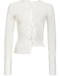Pinko - Truien & Vesten ,Wit ,Rasato Gebreide Top - Lyst
