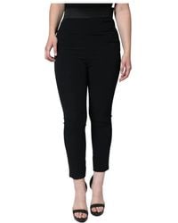 Dolce & Gabbana - Schwarze high-waist-tapered-hose - Lyst