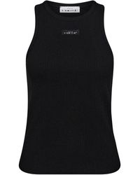 Haute L'Amitié - Rib Badge Tank Top Zwart - Lyst