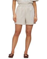 Notre-v - Nv-Heintina Crepe Stripe Short - Lyst