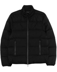 Emporio Armani - Waterafstotend Gewatteerd Nylon Donsjack Met Jacquard Logo Letters - Lyst