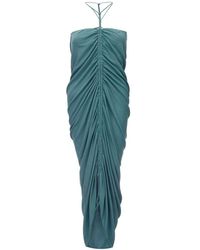 Bottega Veneta - Vestido de viscosa brillante con detalles de drapeado - Lyst