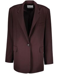 Low Classic - Jassen ,Rood ,Wol Klassieke Wollen Blazer Met Reverskraag - Lyst