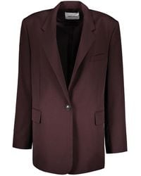 Low Classic - Jassen ,Rood ,Wol Klassieke Wollen Blazer Met Reverskraag - Lyst