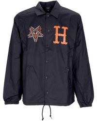 Huf - Jassen ,Zwart ,Polyester Waterafstotende Coachjas Zwart - Lyst