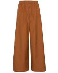 Max Mara - Pantalones cuero marrón navigli - Lyst