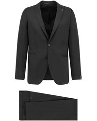 Tagliatore - Kostuums ,Zwart ,Wol Single-Breasted Virgin Wool Suit - Lyst