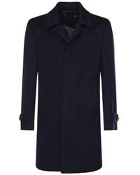 Luigi Bianchi - Jassen ,Blauw ,Kasjmier Single-Breasted Coats - Lyst