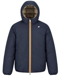 K-Way - Jassen ,Blauw ,Leer Jack St Thermo Double Jacket - Lyst