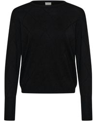 Kaffe - Truien & Vesten ,Zwart ,Lizza Argyle Pullover - Lyst