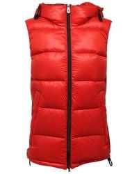 Peuterey - Jassen ,Rood ,Mouwloze Jas Met Capuchon - Lyst