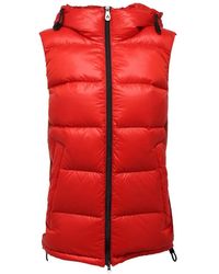 Peuterey - Jassen ,Rood ,Mouwloze Jas Met Capuchon - Lyst