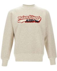 Autry - Grijze Logo Sweatshirt Met Ronde Hals - Lyst