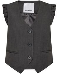 co'couture - Frill tailor weste dunkelgrau - Lyst