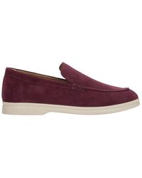 ESTRO - Damen Burgund Echte Velours Loafers - Lyst