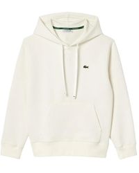 Lacoste - Hoodies & Sweatvesten ,Crème Hoodie Voor Vrouwen Aw 24 - Lyst
