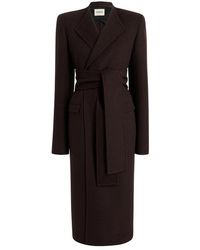 KHAITE - Jelson Belted Wool Coat - Lyst
