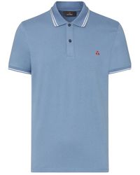 Peuterey - Tops ,Blauw ,Katoen New Medinilla Str 02 Polo - Lyst
