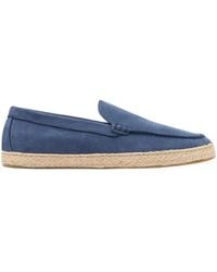 SCAROSSO - Blaue nubuk espadrille loafers - Lyst