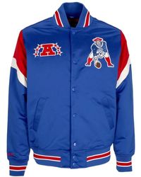 Mitchell & Ness - Jassen ,Blauw ,Polyester Nfl Heavyweight Bomberjack New England Patriots - Lyst
