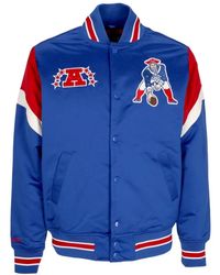 Mitchell & Ness - Jassen ,Blauw ,Polyester Nfl Heavyweight Bomberjack New England Patriots - Lyst