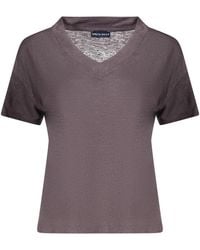 North Sails - T-Shirt Met V-Hals En Korte Mouwen - Lyst