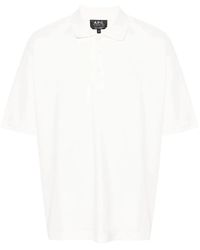 A.P.C. - Weißes baumwoll-polo-shirt pique - Lyst