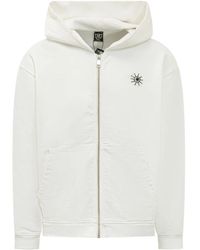 HTC - Hoodies & Sweatvesten ,Wit ,Sun Zip Hoodie - Lyst