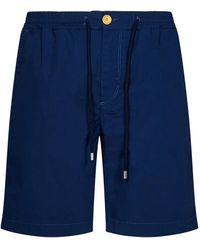 Vilebrequin - Shorts casual blu con vita elastica - Lyst