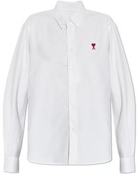 Ami Paris - Overhemd Met Geborduurd Logo - Lyst