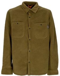 Timberland - Gepolstertes Fleece-Overshirt Dunkles Olivgrün - Lyst
