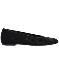 Burberry - Zapatos planos negros - Lyst