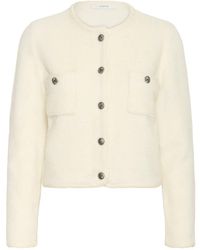 Gestuz - Truien & Vesten ,Wol Kort, Zacht En Heerlijk Chanel-Geïnspireerd Vest Met Ronde Hals - Lyst