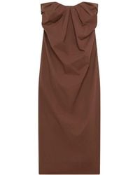 Alpha Studio - Lange Strapless Jurk - Lyst