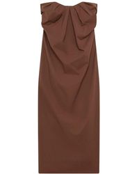 Alpha Studio - Lange Strapless Jurk - Lyst